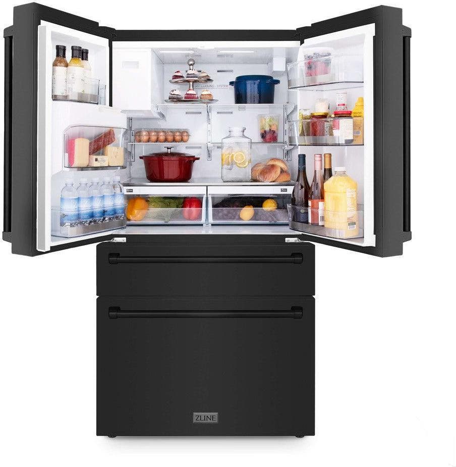 Zline RFMWWF36BS Fingerprint Resistant Black Stainless Steel