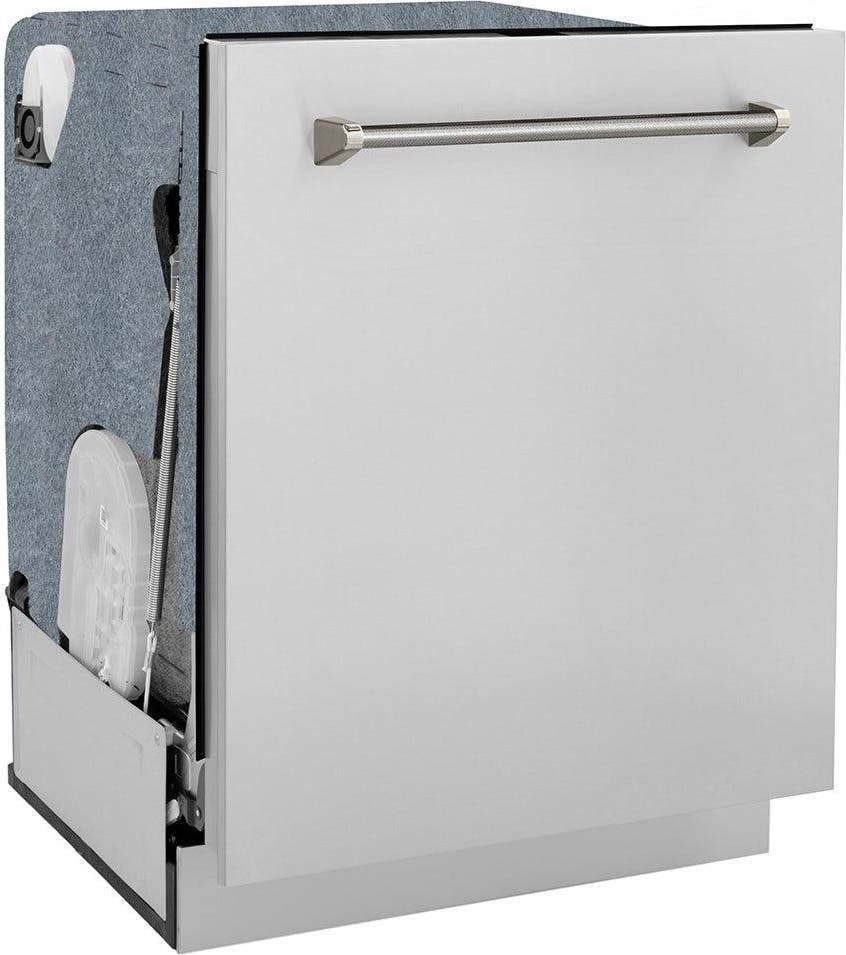 Zline DWMTZ30424KPN Stainless Steel With Polished Nickel Helix Handle