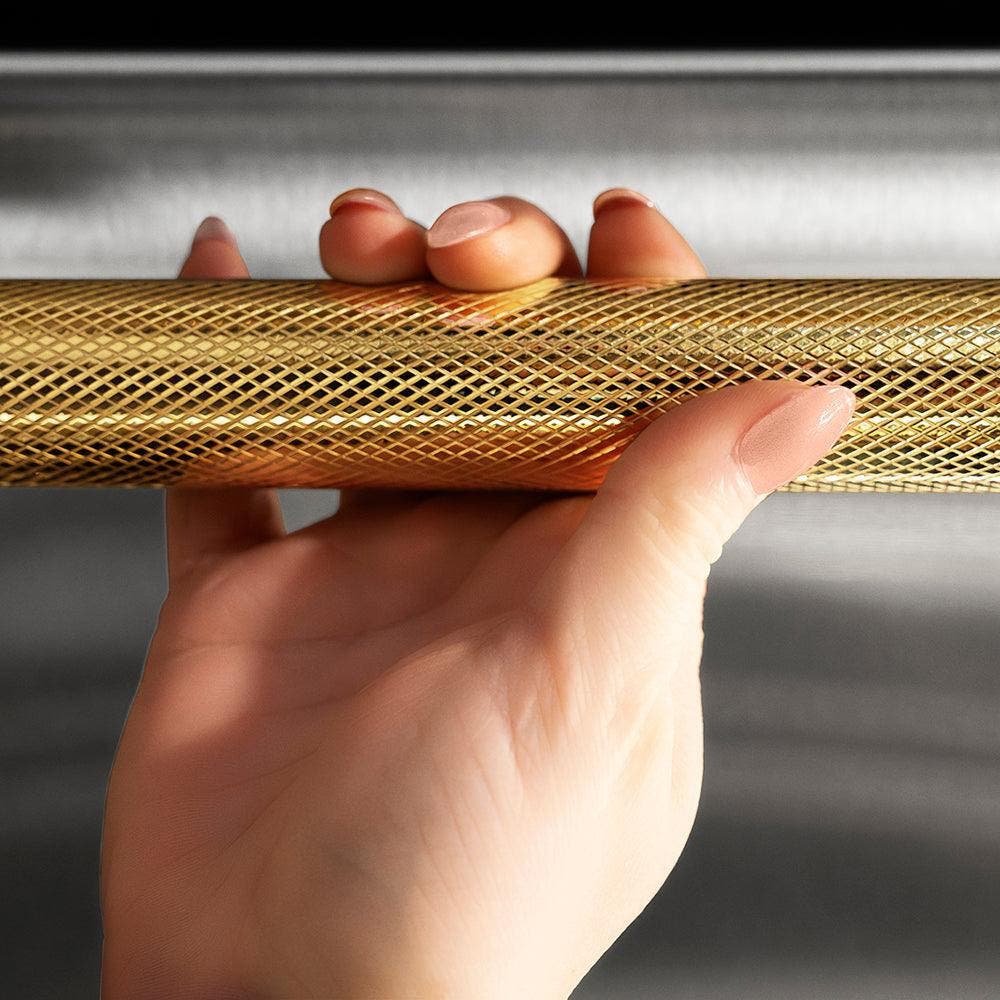 Zline DWMTZ30424KG Stainless Steel With Polished Gold Helix Handle