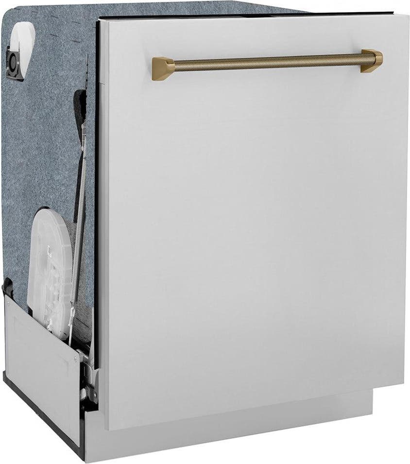 Zline DWMTZ30424KCB Stainless Steel With Champagne Bronze Helix Handle