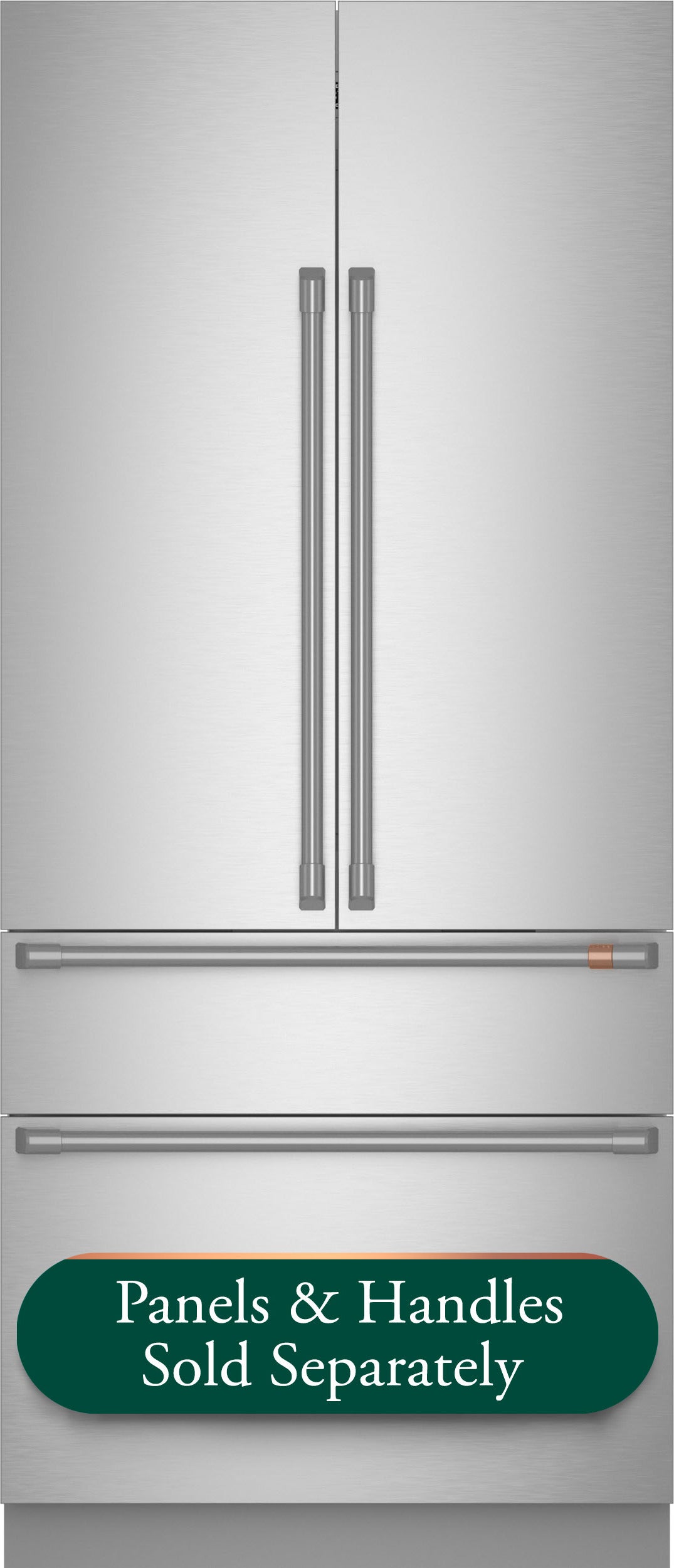 Cafe CIP36NK6ZII 36 Inch Built-In French Door Refrigerator: Panel