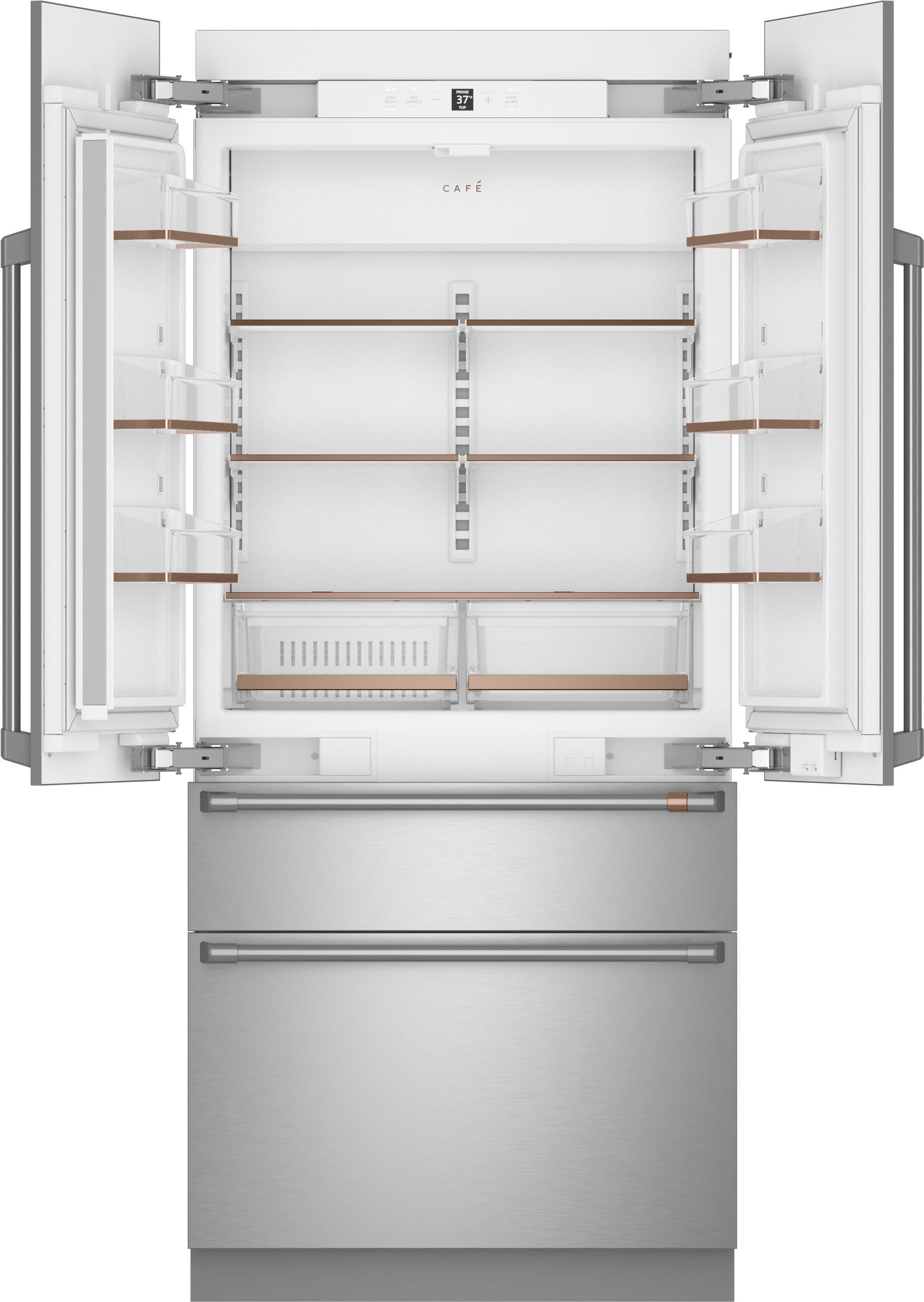 Cafe CIP36NK6ZII 36 Inch Built-In French Door Refrigerator: Panel