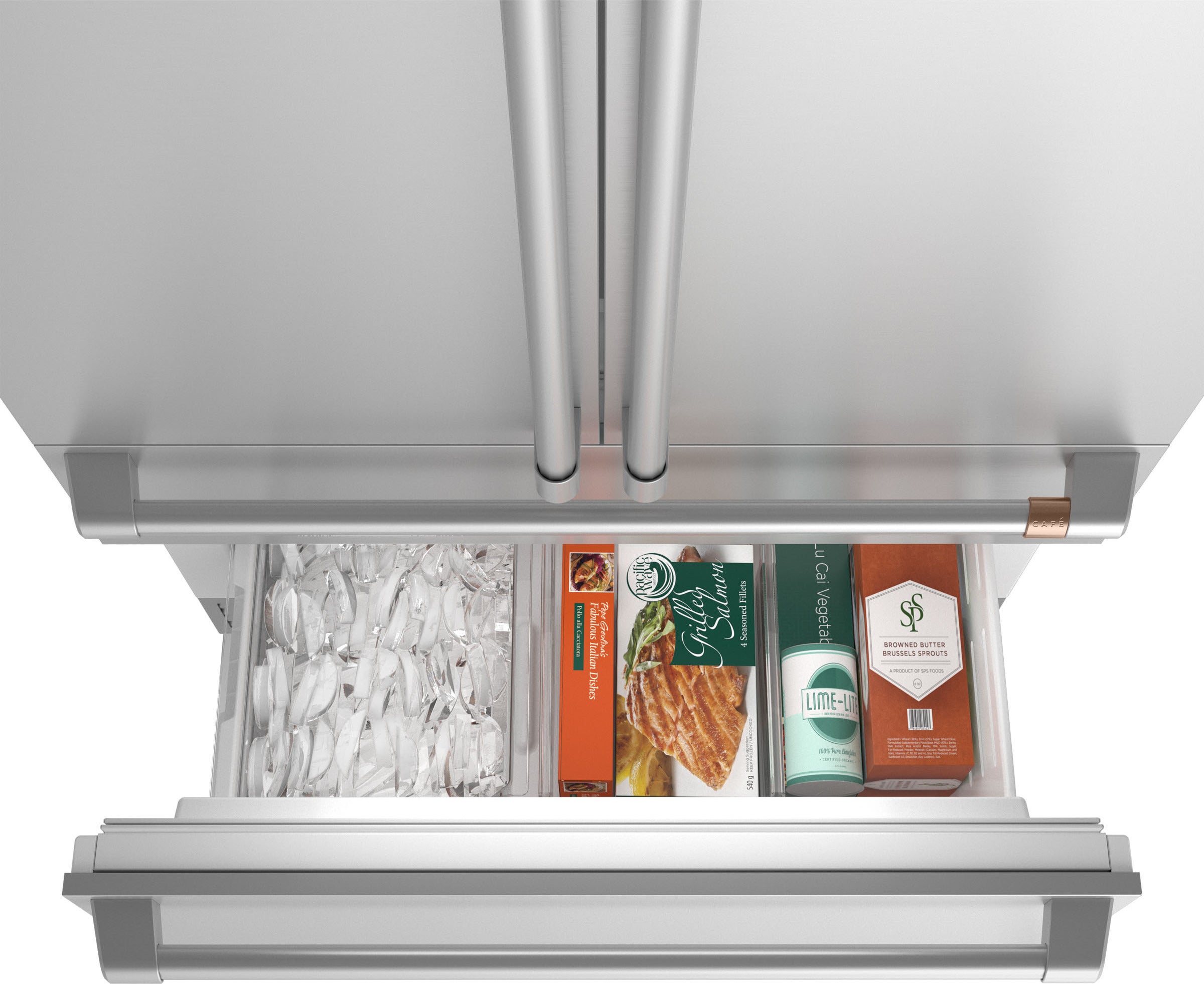 Cafe CIP36NK6ZII 36 Inch Built-In French Door Refrigerator: Panel