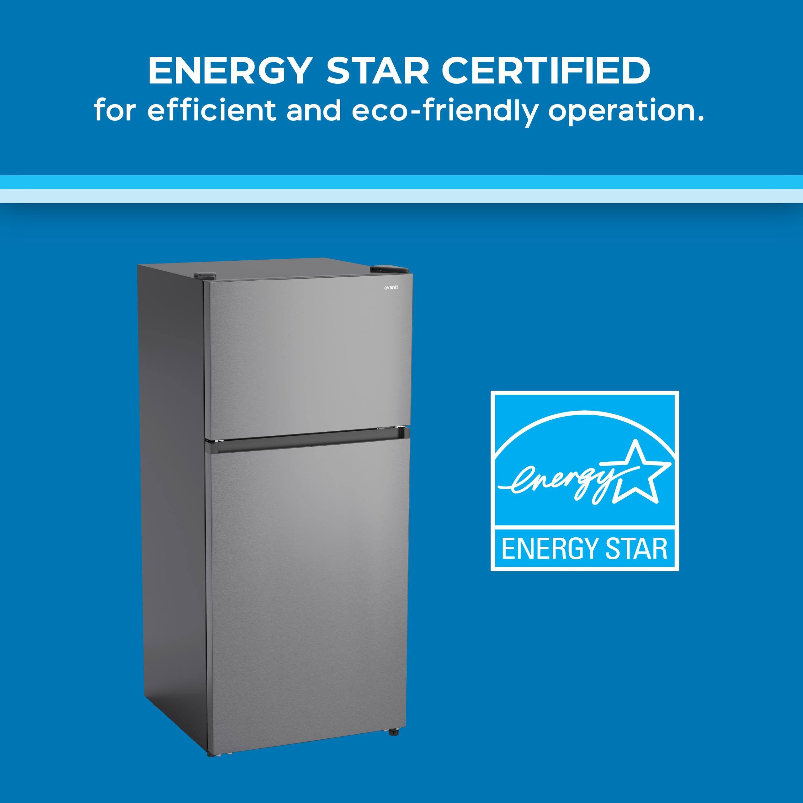 Avanti AVFF18DLJ0SS 18 Cu.Ft. Apartment Size Refrigerator, Energy