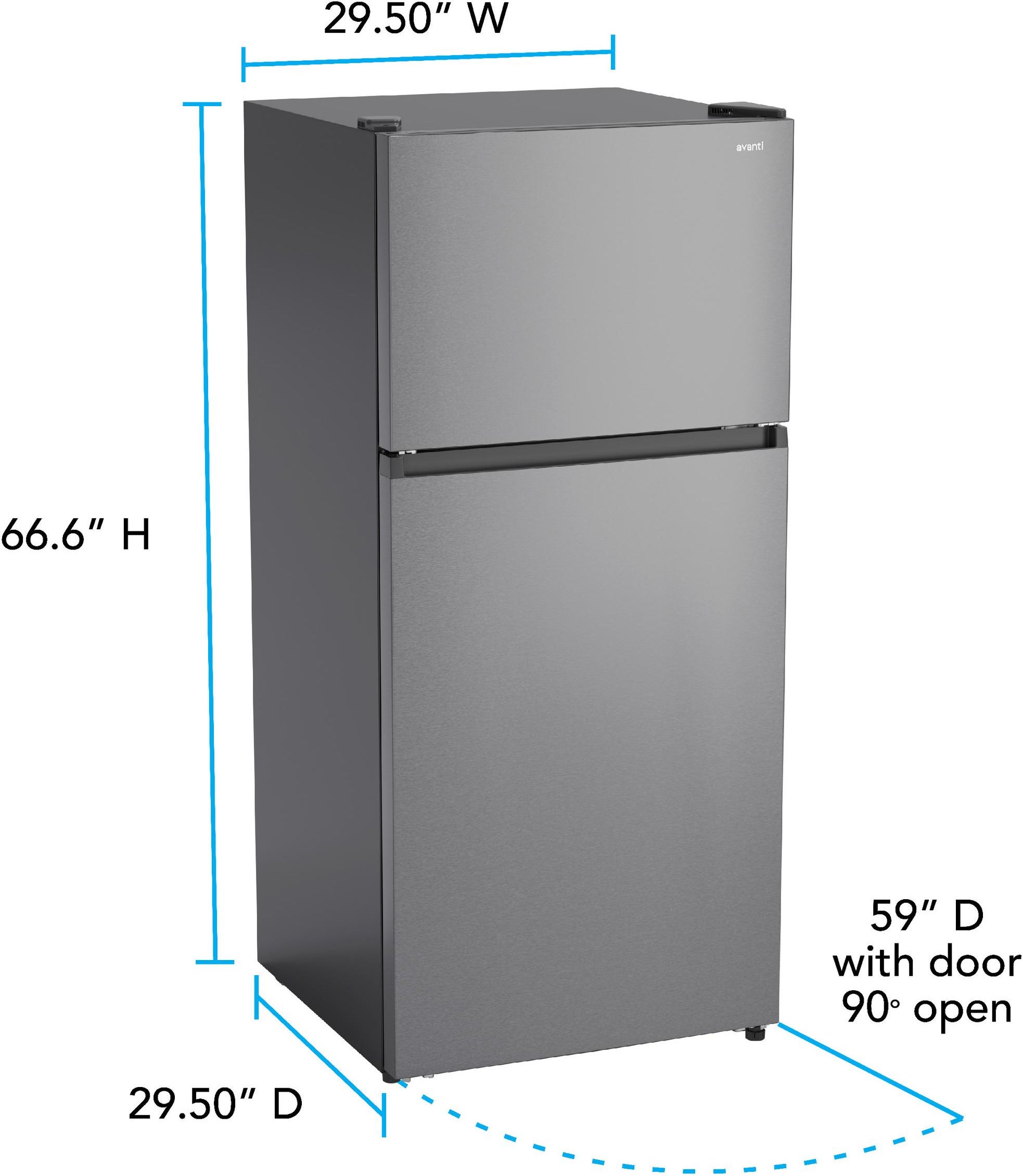 Avanti AVFF18DLJ0SS 18 Cu.Ft. Apartment Size Refrigerator, Energy
