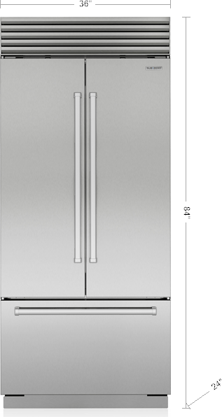 Sub Zero CL3650UFDSP Stainless Steel, Pro Handle