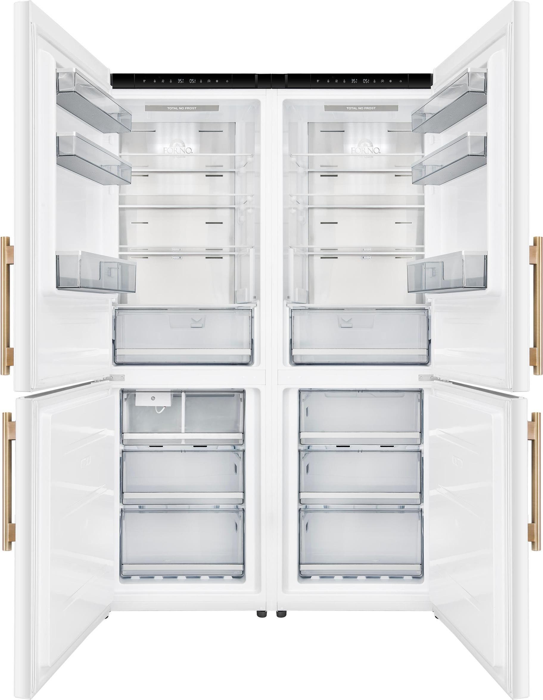Forno FFFFD176648WHT White, Antique Brass Handles