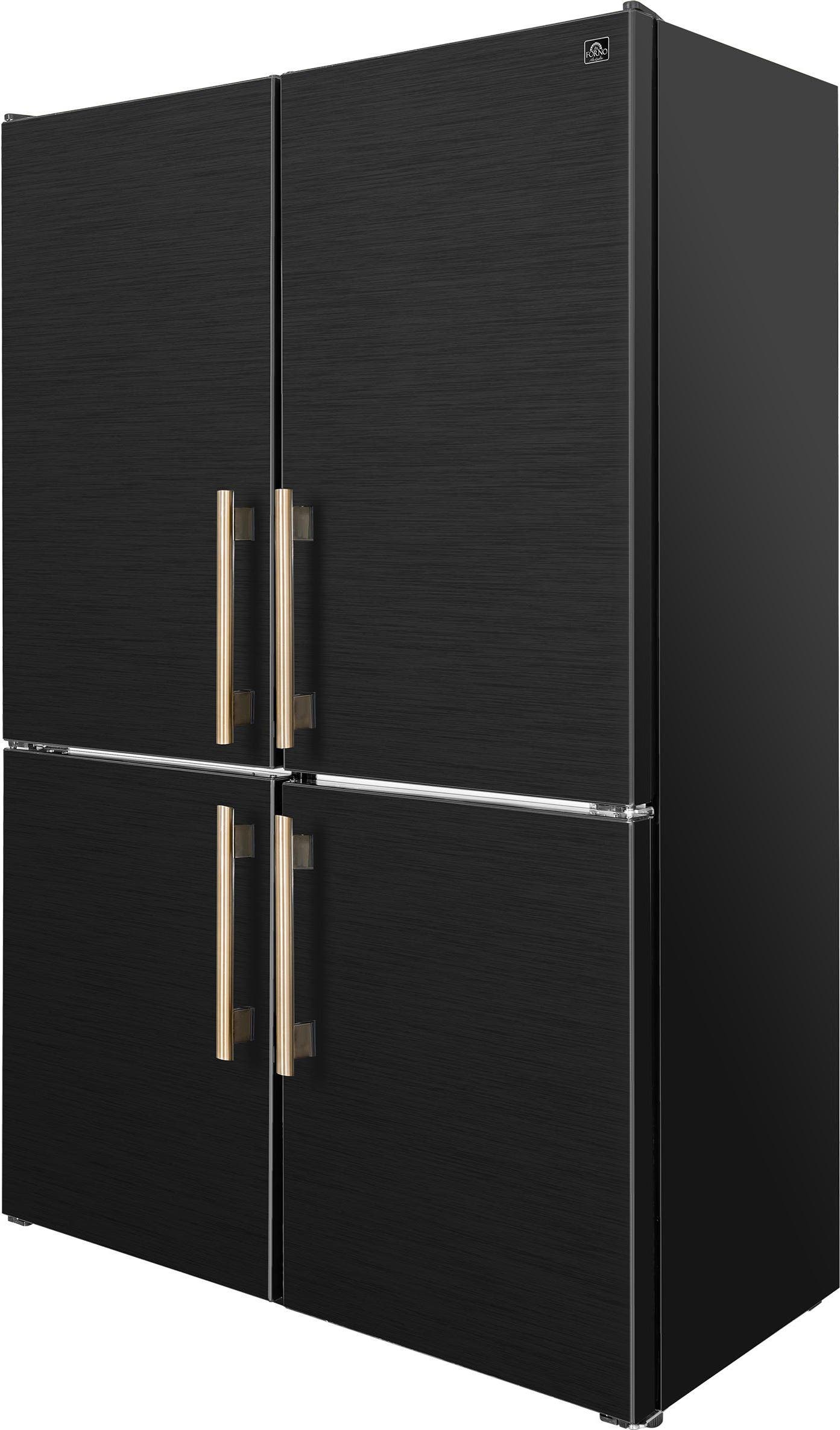 Forno FFFFD176648BLK Black, Antique Brass Handles