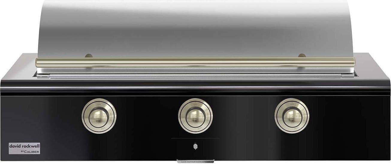 Caliber CRG48BL00A044H01 Gloss Black With Brass Hardware, Liquid Propane