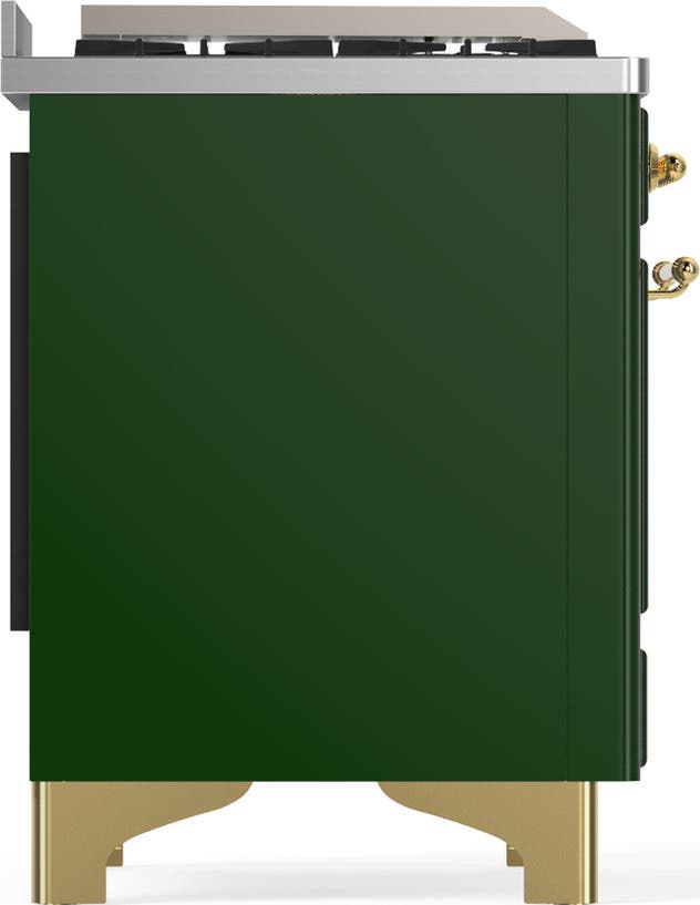Ilve UM48FQNR3EGG Emerald Green With Brass Trim, Natural Gas