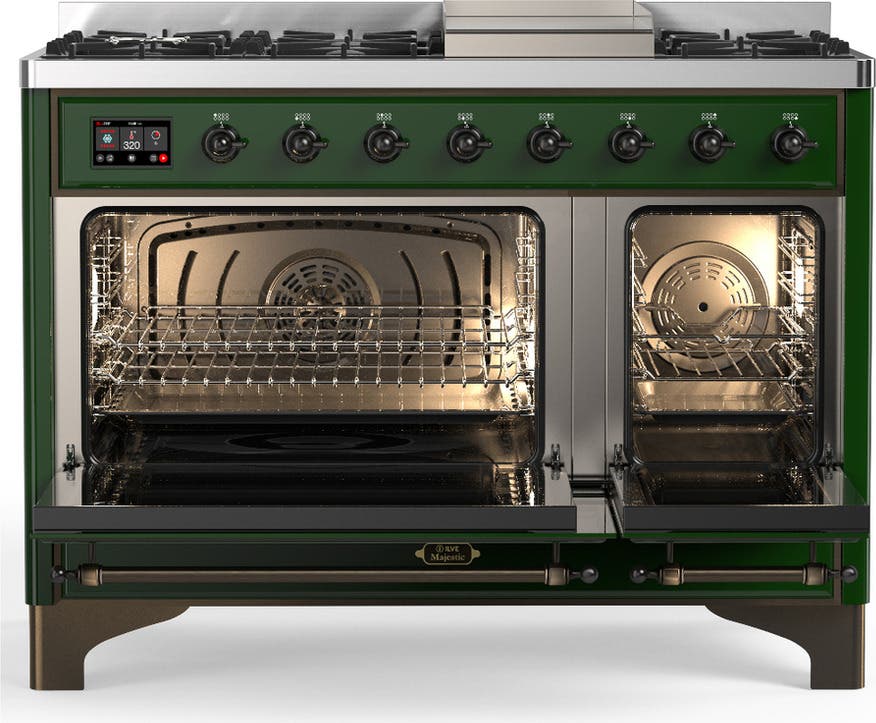 Ilve UM48FQNR3EGBLP Emerald Green With Burnished Trim, Liquid Propane