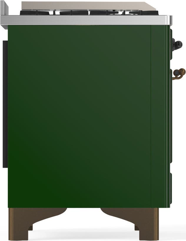 Ilve UM48FQNR3EGBLP Emerald Green With Burnished Trim, Liquid Propane