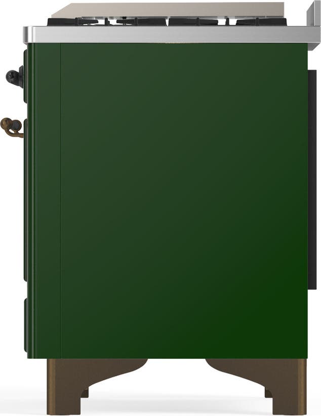 Ilve UM48FQNR3EGBLP Emerald Green With Burnished Trim, Liquid Propane