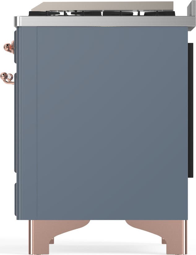 Ilve UM48FQNR3BGPLP Blue Grey With Copper Trim, Liquid Propane