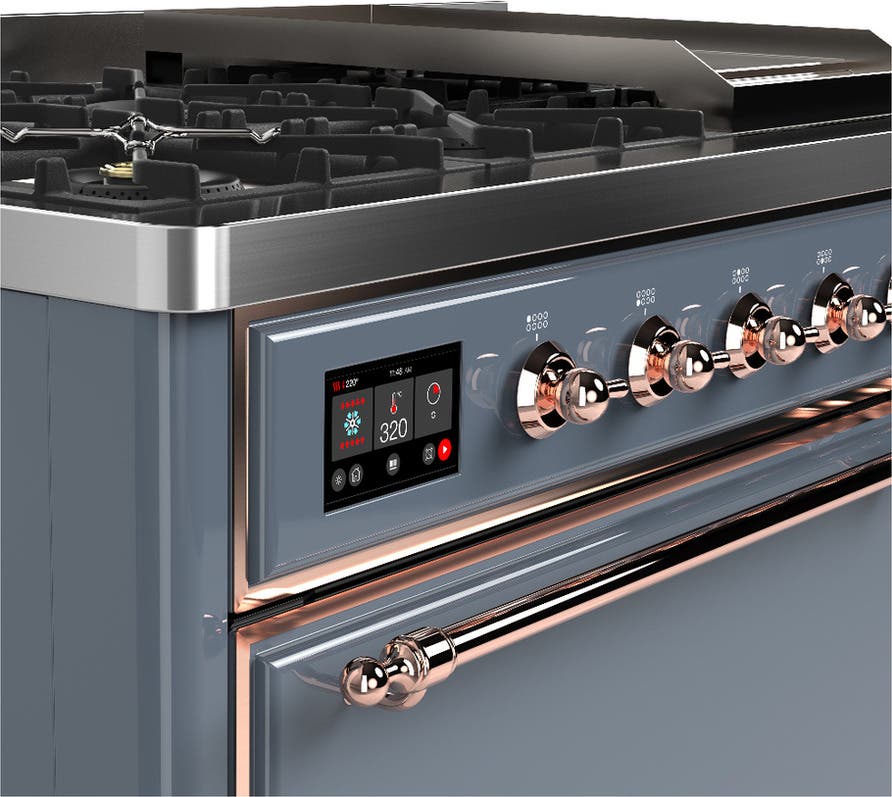 Ilve UM48FQNR3BGP Blue Grey With Copper Trim, Natural Gas