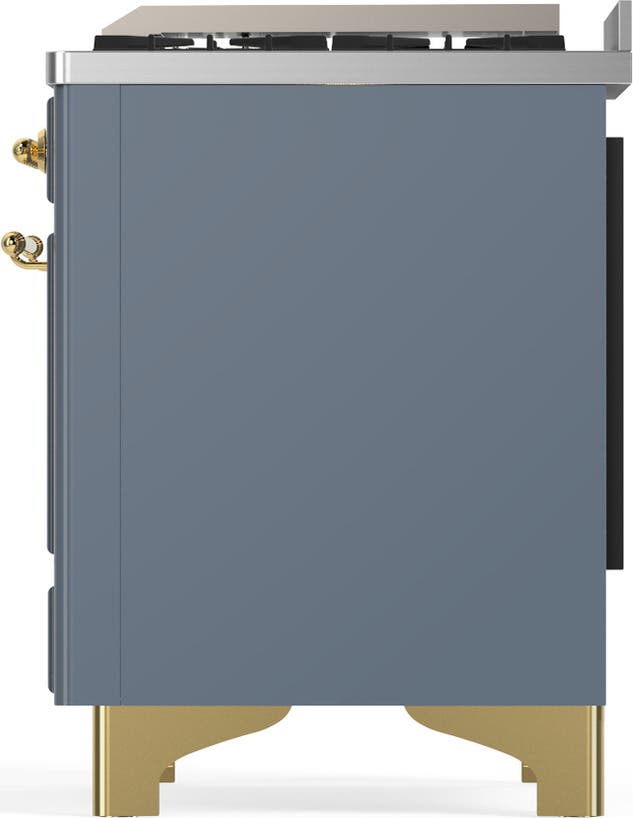 Ilve UM48FQNR3BGG Blue Grey With Brass Trim, Natural Gas