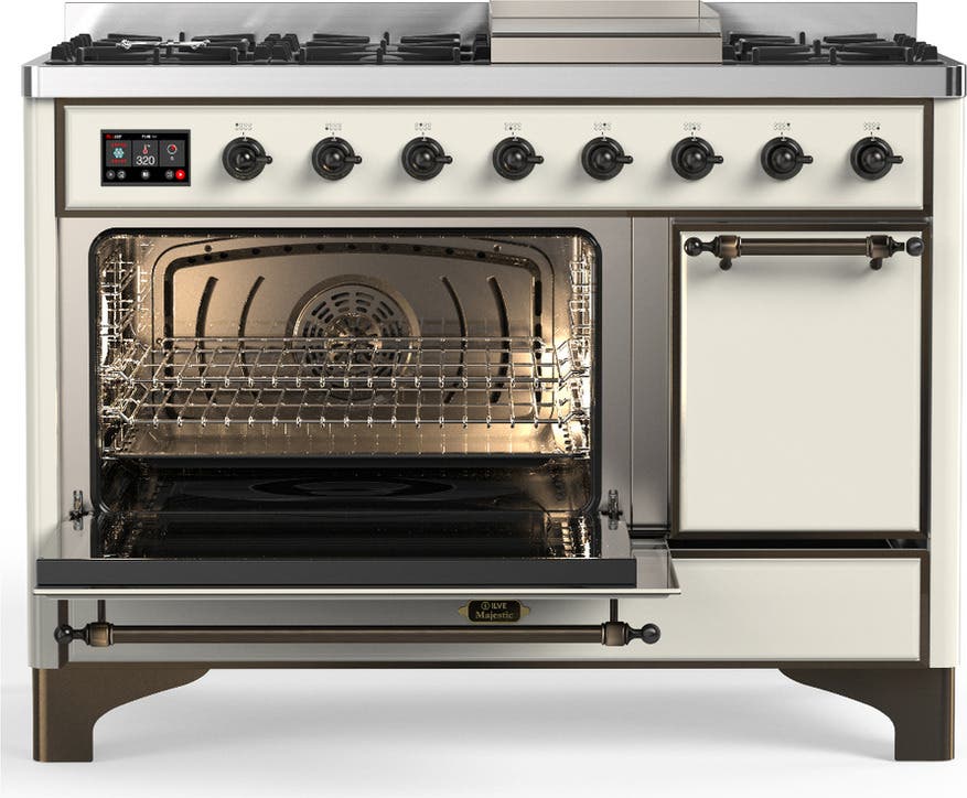 Ilve UM48FQNR3AWB Antique White With Burnished Trim, Natural Gas