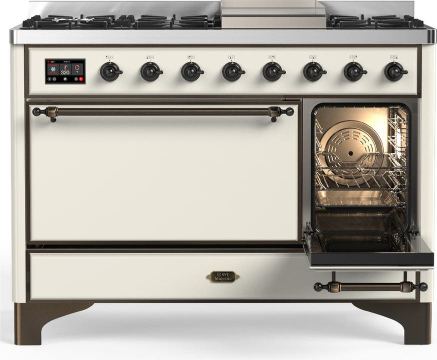 Ilve UM48FQNR3AWB Antique White With Burnished Trim, Natural Gas