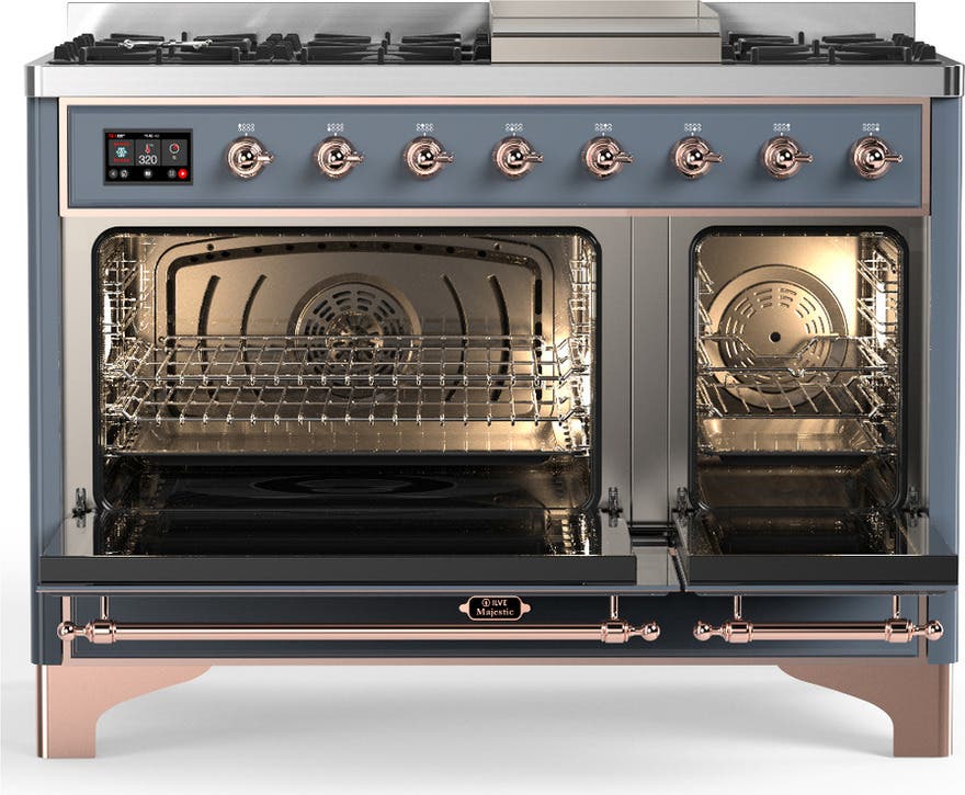 Ilve UM48FNR3BGPLP Blue Grey With Copper Trim, Liquid Propane