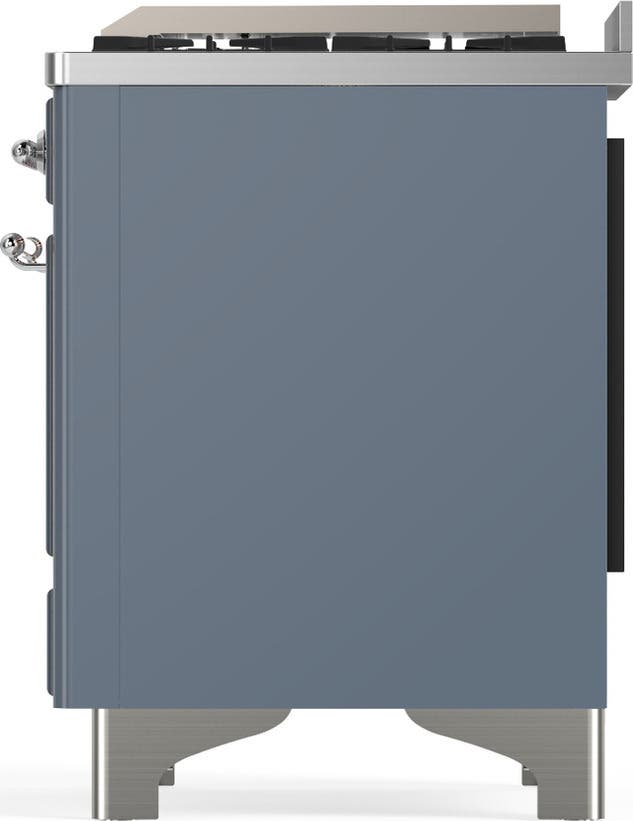 Ilve UM48FNR3BGCLP Blue Grey With Chrome Trim, Liquid Propane