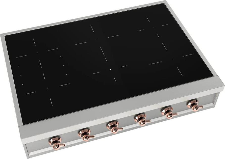 Ilve UHCPI366NSSP Stainless Steel With Copper Trim