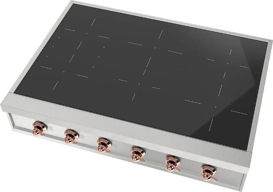 Ilve UHCPI366NSSP Stainless Steel With Copper Trim