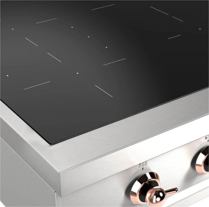 Ilve UHCPI366NSSP Stainless Steel With Copper Trim