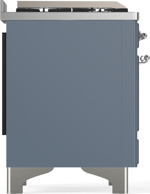 Ilve UM48FQNR3BGC Blue Grey With Chrome Trim, Natural Gas