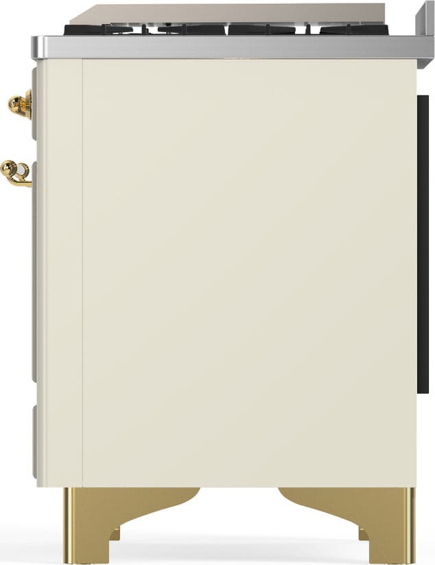 Ilve UM48FQNR3AWGLP Antique White With Brass Trim, Liquid Propane