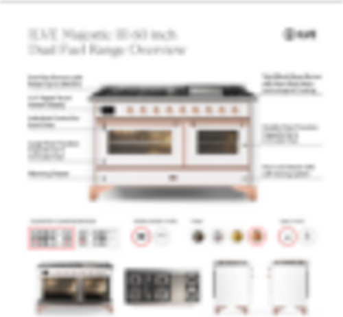 Ilve UM60FSNR3MBCLP Matte Blue Chrome Trim, Liquid Propane