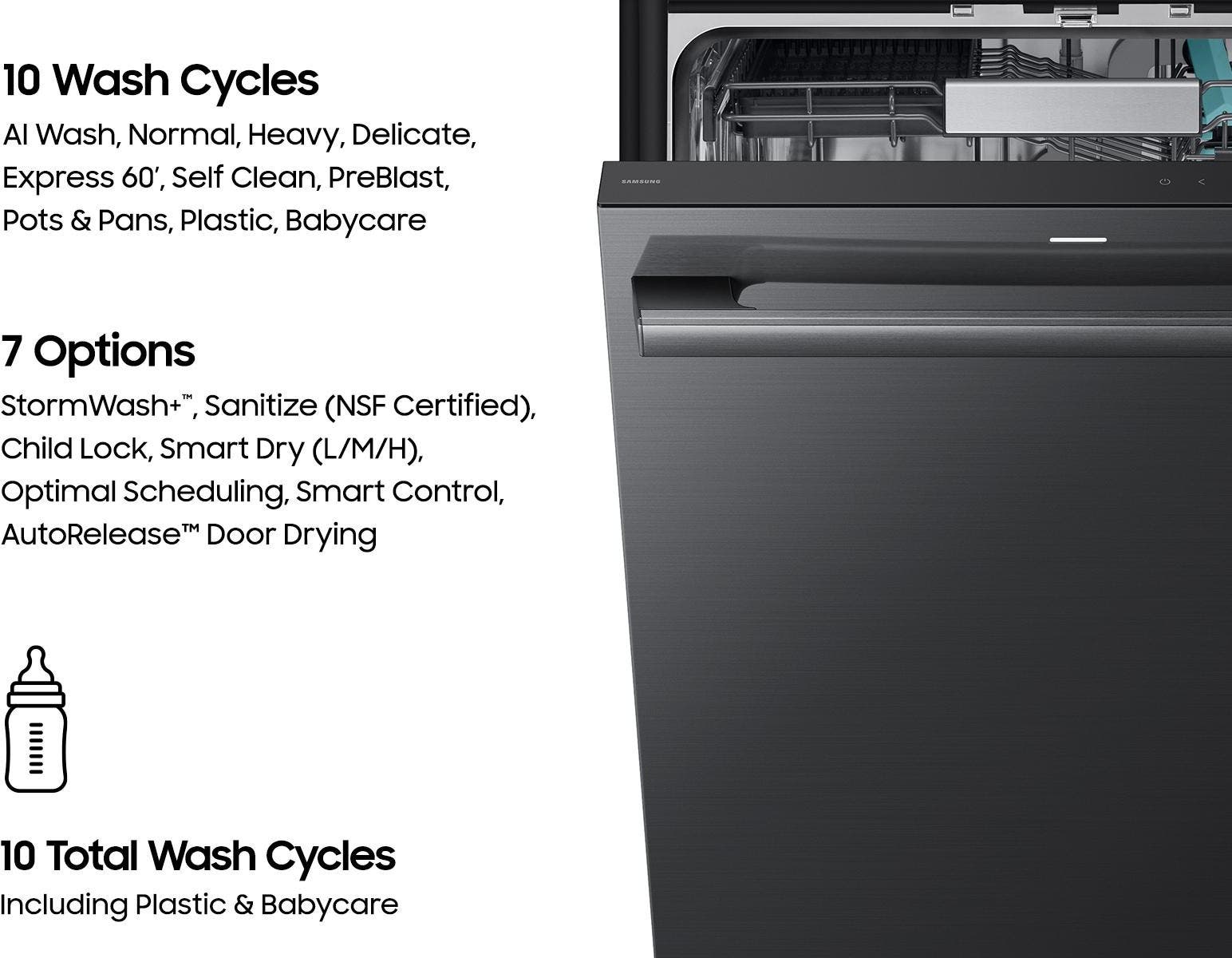 Samsung DW90H89TETE Matte Black Steel