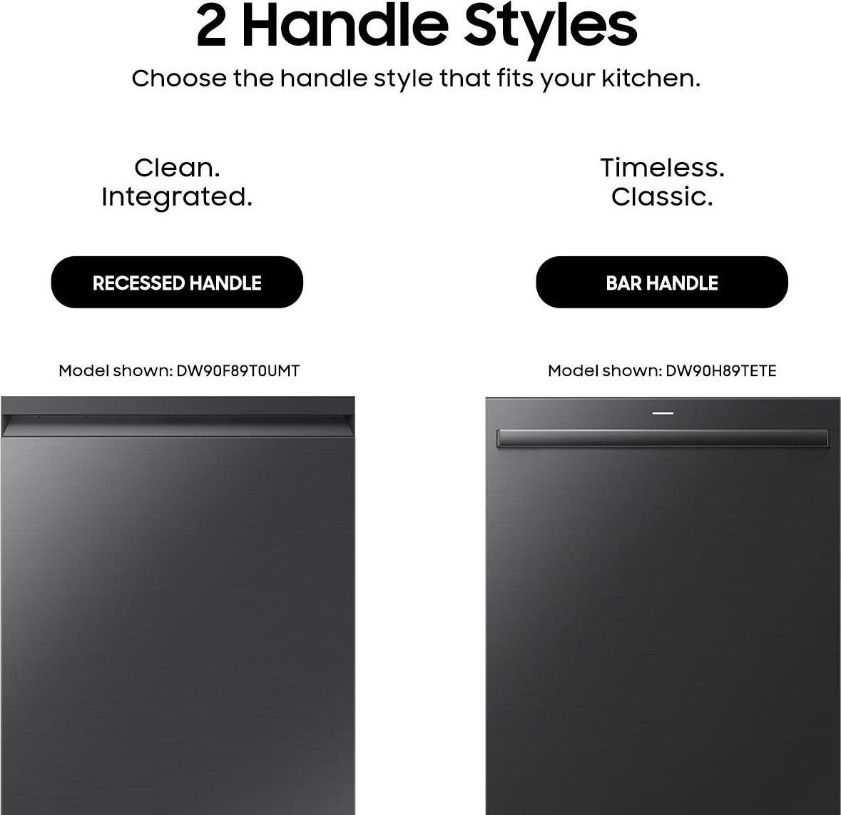 Samsung DW90H89TETE Matte Black Steel