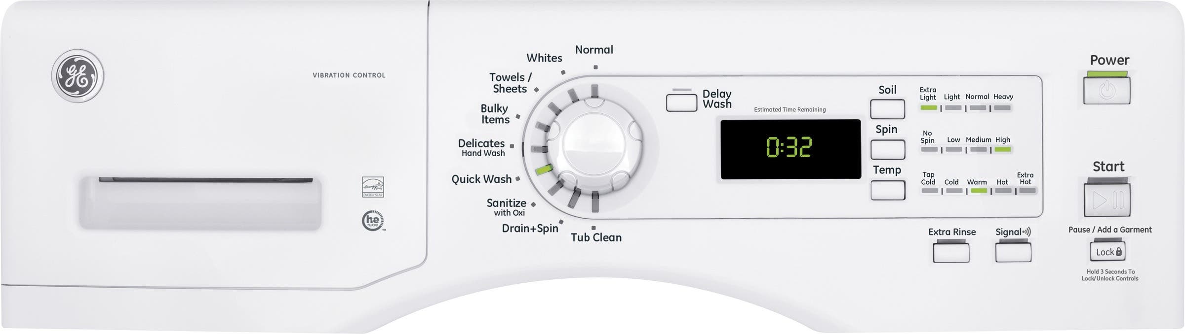 GE GFW400SCMWW White