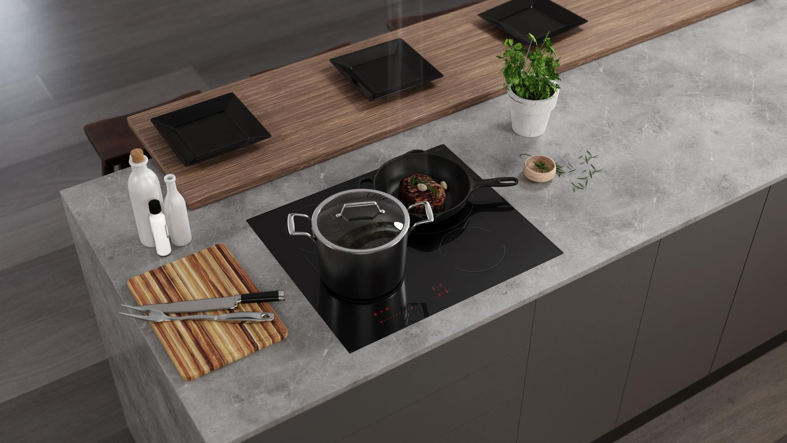Elica EIV424BL 24 Inch Black Glass