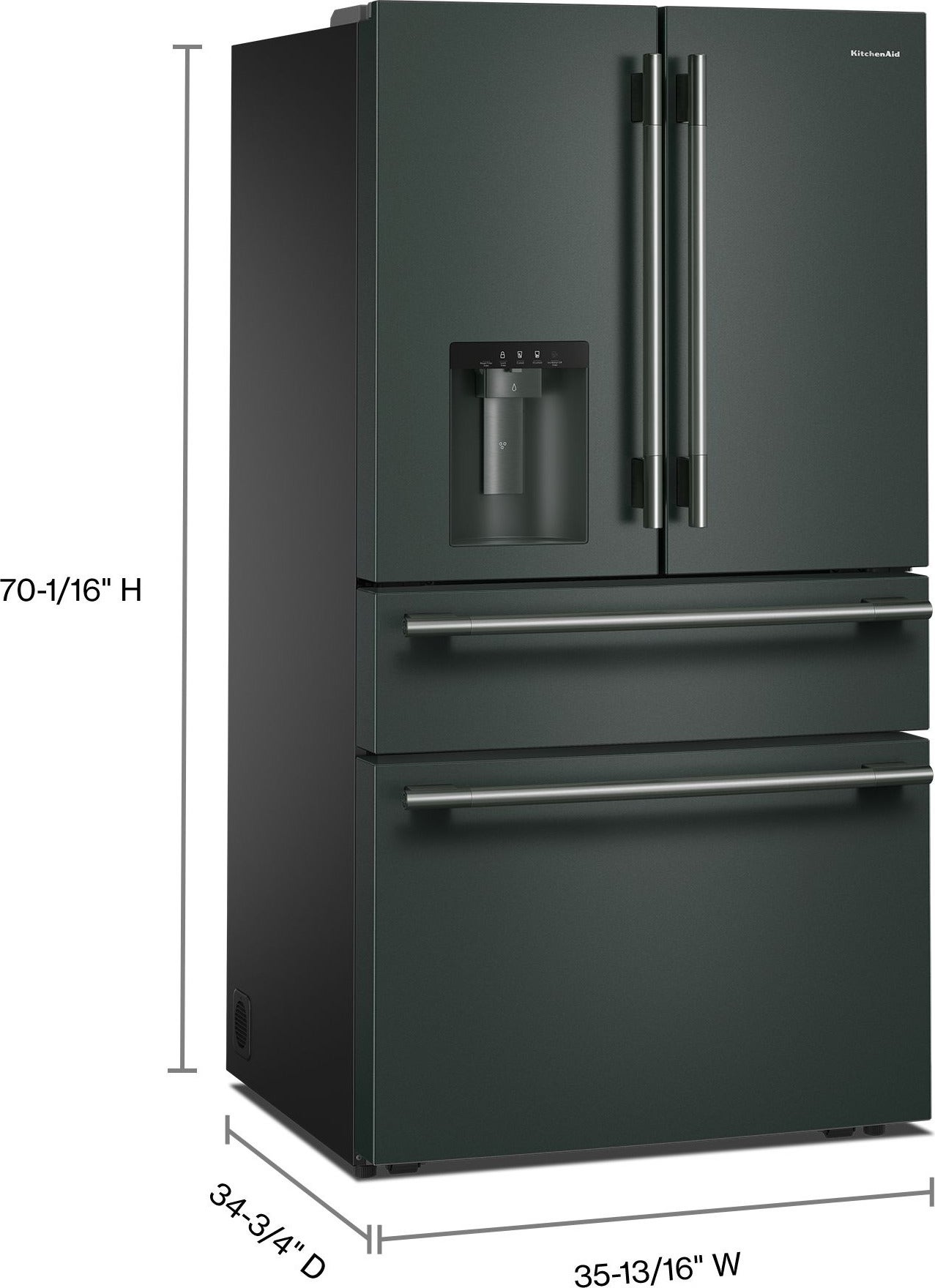 KitchenAid KRMF436SJP 36 Inch Freestanding 4-Door French Door