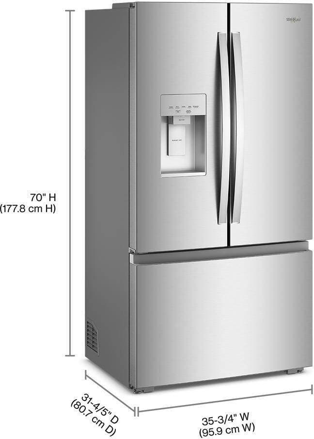 Whirlpool WRFC7436TZ Fingerprint-Resistant Stainless Steel