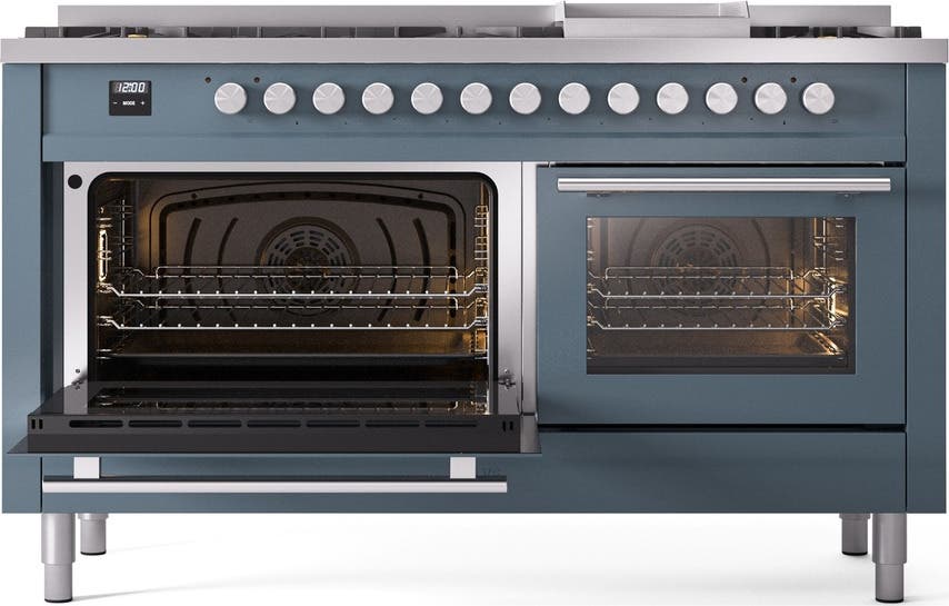 Ilve UP60FWMPBGLP Blue Grey With Satin Trim, Lp