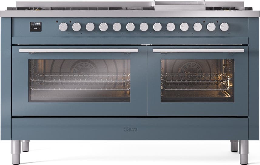 Ilve UP60FWMPBGLP Blue Grey With Satin Trim, Lp