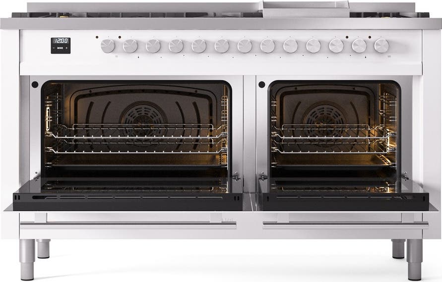 Ilve UP60FWMPWHLP White With Satin Trim, Lp