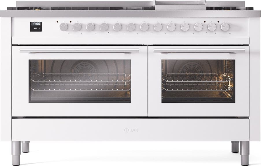 Ilve UP60FWMPWHLP White With Satin Trim, Lp