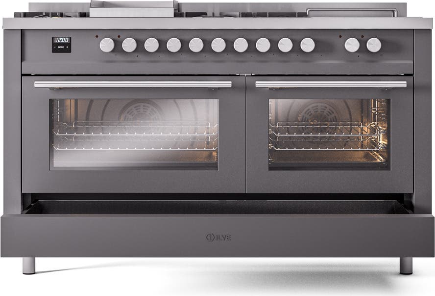 Ilve UP60FSWMPMGLP Graphite Matte With Satin Trim, Lp