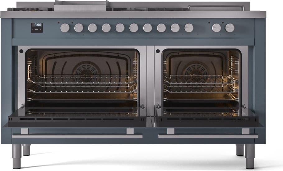 Ilve UP60FSQMPBGLP Blue Grey With Satin Trim, Lp