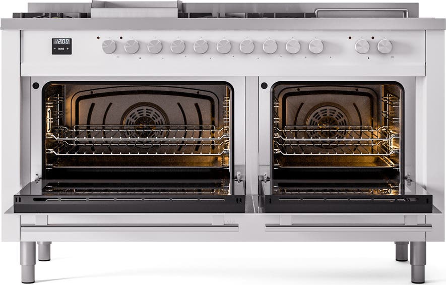 Ilve UP60FSQMPWHLP White With Satin Trim, Lp