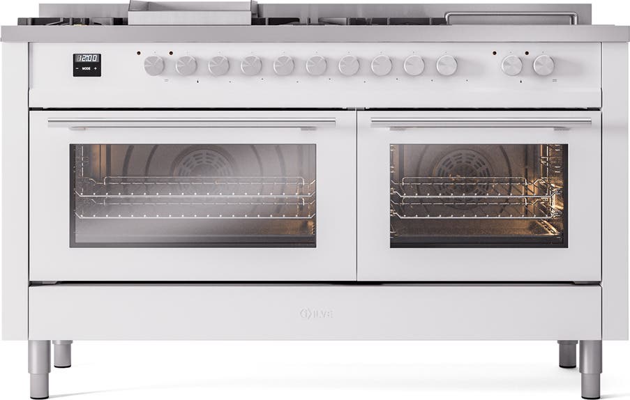 Ilve UP60FSQMPWHLP White With Satin Trim, Lp