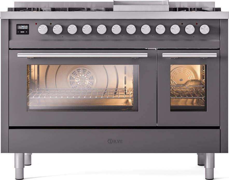Ilve UP48FWMPMGLP Graphite Matte With Satin Trim, Lp