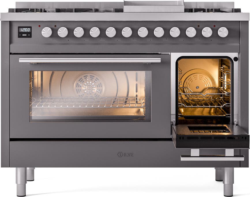Ilve UP48FWMPMGLP Graphite Matte With Satin Trim, Lp