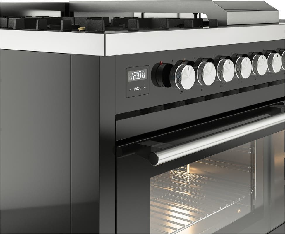Ilve UP48FSWMPBKLP Glossy Black With Satin Trim, Lp
