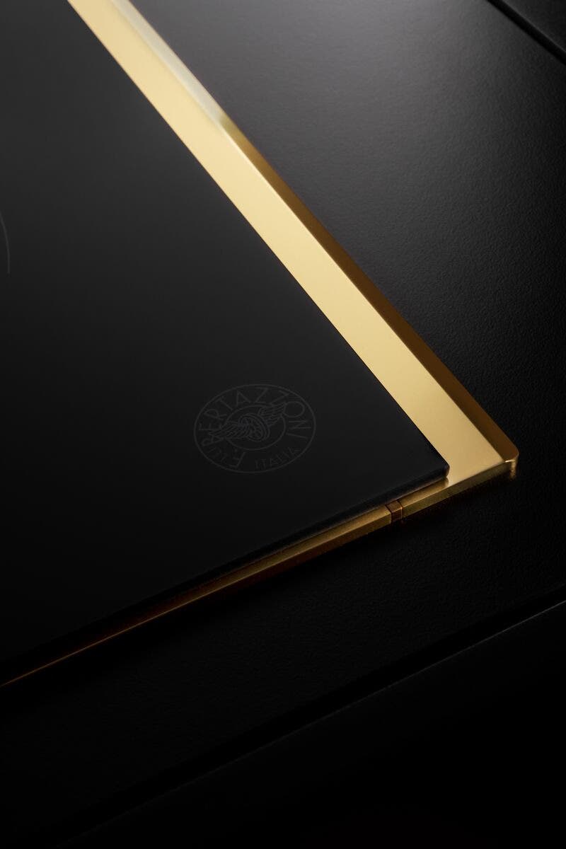 Bertazzoni PE365TG Black Glass With Gold Trim