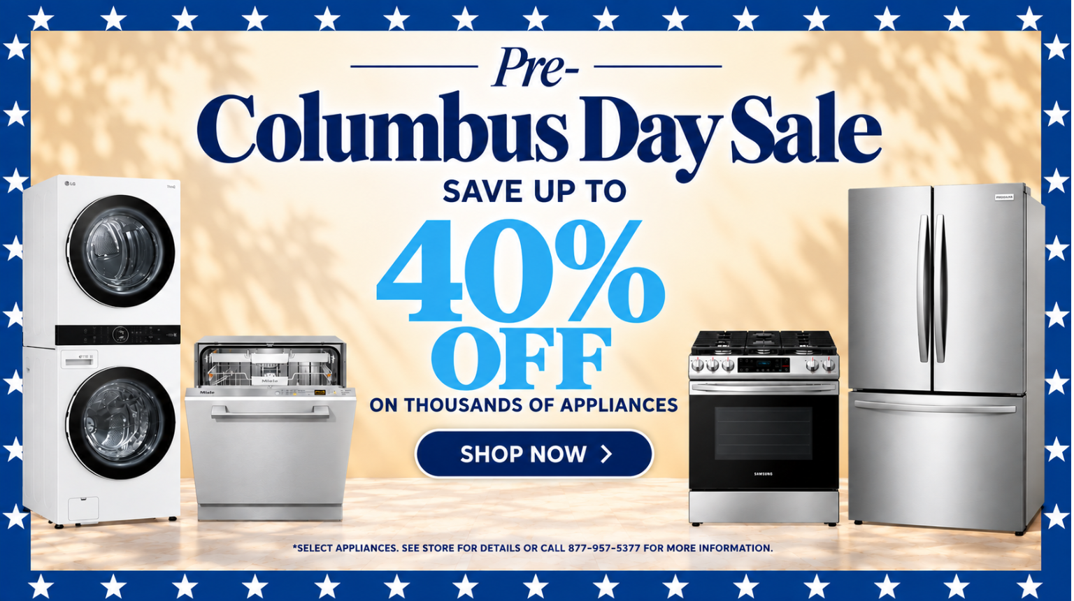 Pre-Columbus Day Sale is Here!
