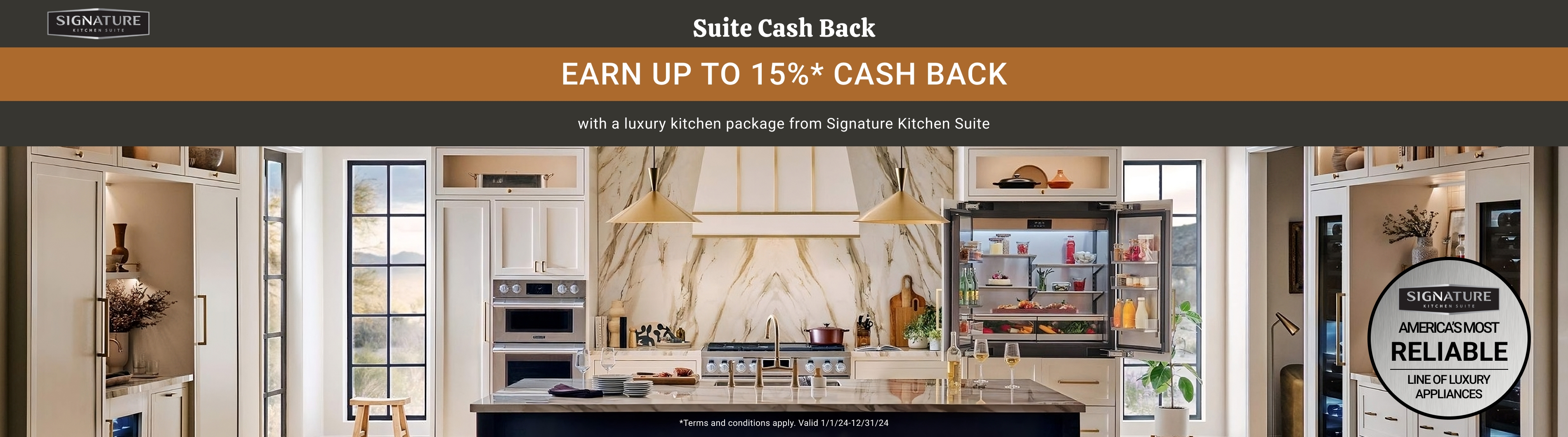 SUITE CASH BACK - EARN UP TO 15%* CASH BACK